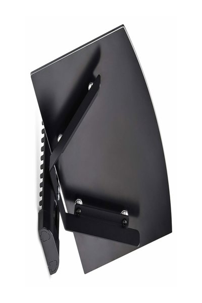 StarTech.com Flytande väggmonterad AV-hylla, justerbar höjdhylla för under TV:n, organiserar A/V-utrustning på svart härdat glashylla - 1B-WALL-MOUNT-SHELF