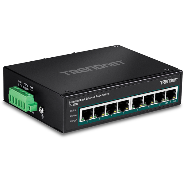 TRENDnet TI-PE80 - Fast Ethernet (10/100) - TI-PE80
