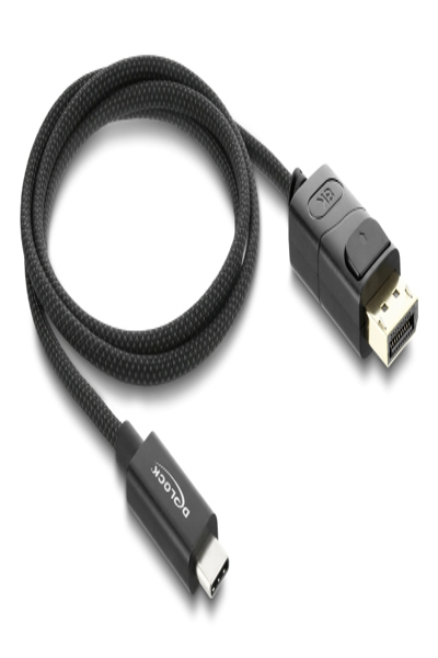 Delock Coaxial to DisplayPort Cable with Braided Sheath USB Type-C 4K 60 Hz - Cable - Digital - 81701