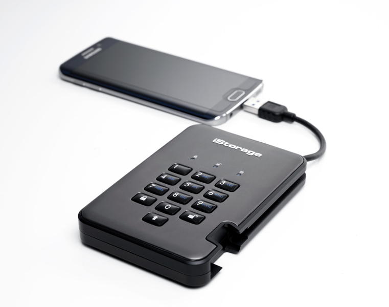iStorage diskAshur Pro2 SSD 1TB - USB3.0 - 2.5" - IS-DAP2-256-SSD-1000-C-G