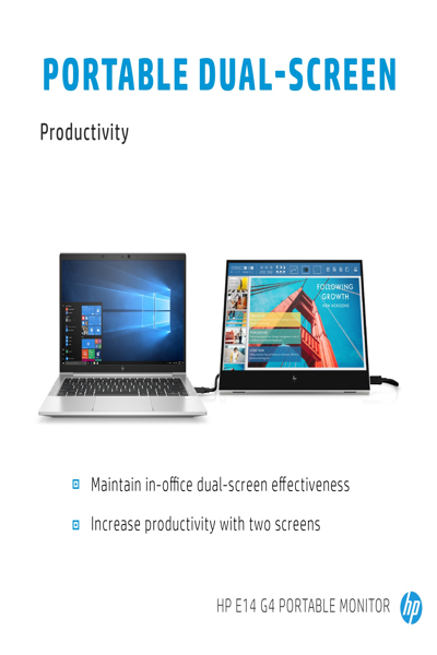 HP E-Series E14 G4 - 35.6 cm (14") - 1920 x 1080 pixels - Full HD - LED - 5 ms - White - 1B065AA#ABB