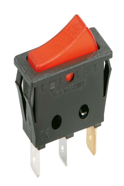 Bachmann 924.112 Vippströmbrytare 1P Svart Röd 250V - 924112