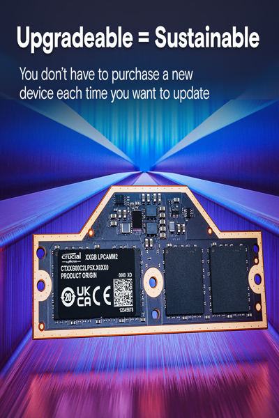 CRUCIAL CT64G75C2LP5X 64 GB LPDDR5X LPCAMM2 - CT64G75C2LP5X