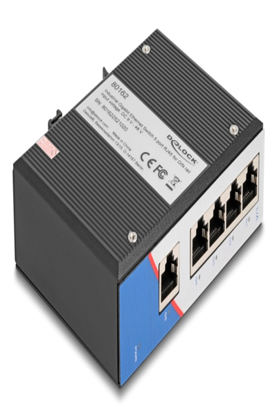Delock Switch Industrial 5 x 10/100/1000 Gigabit Ethernet - 80162