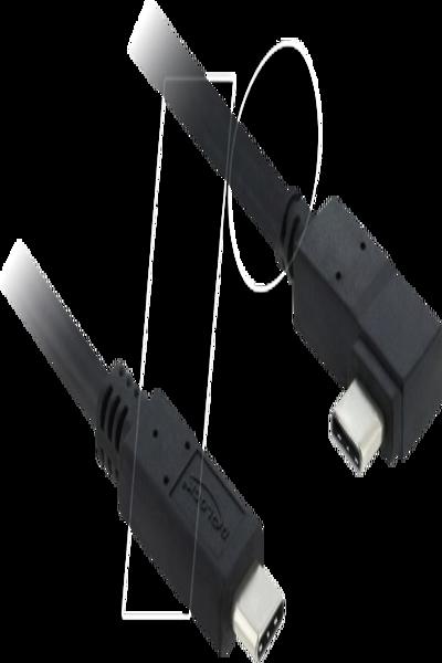 Delock Coaxial USB 40 Gbps Cable Angled Left - Cable - Digital - 81710