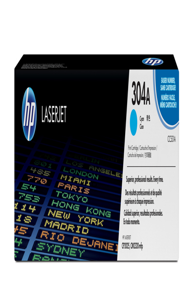 HP 304A Cyan Original LaserJet Toner Cartridge: For Color LaserJet CM2320/CP2025 Series - CC531A#ABB