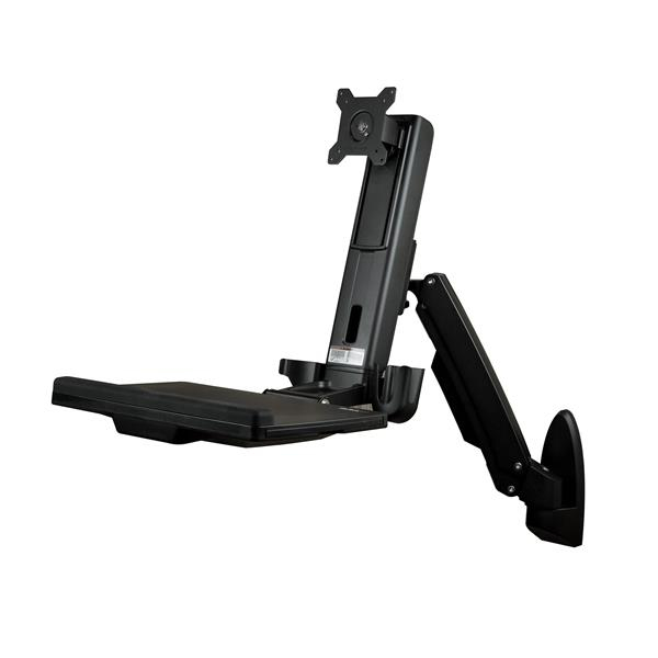 StarTech Wall-Mounted Sit-Stand Desk Single Monitor - WALLSTS1