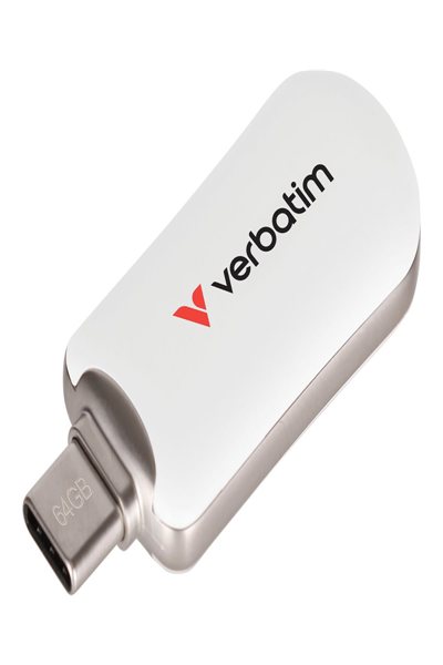 Verbatim Plectra White USB-C Flash Drive 30228 - USB-Stick - 64 GB - 30228
