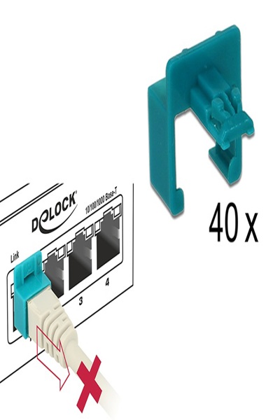 Delock Secure Clip set - LAN cable security lock set - 86446