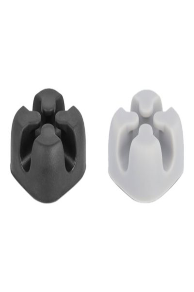Delock Cable holder kit - desk mountable, surface mountable, wall mountable - 18405