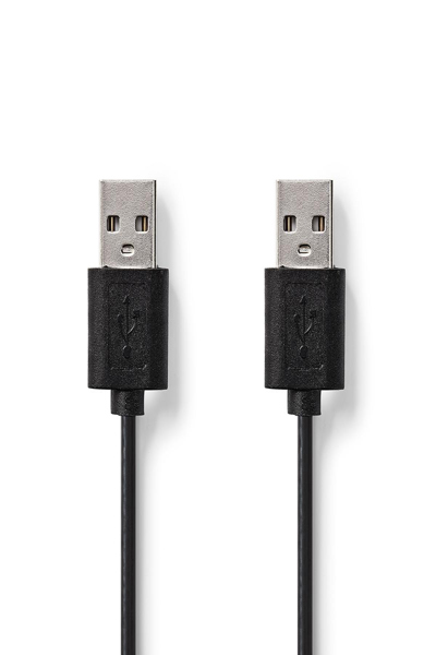 Nedis CCGT60000BK20 - 2 m - USB A - USB A - USB 2.0 - 0.48 Gbit/s - Black