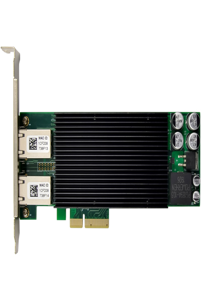 Carte réseau double Gigabit InLine avec PoE+ PCIe x4