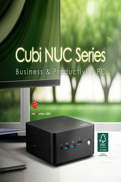 MSI Cubi NUC 1M Intel Core i3 100U Desktop 8GB RAM 512GB SSD Mini PC Win - CUBI NUC 1M I3 100U FS 8GB 512GB W11P