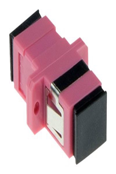 ACT Fiber optic SC-SC simplex adapter multimode OM4 - SC/SC - Pink - Multi-mode - Zirconia ceramic - 1 pc(s)