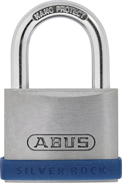 ABUS Security-Center ABUS Padlock Silver Rock 5 - Conventional padlock - Key lock - Keyed to differ - Gate - Tool box - Silver - Zinc