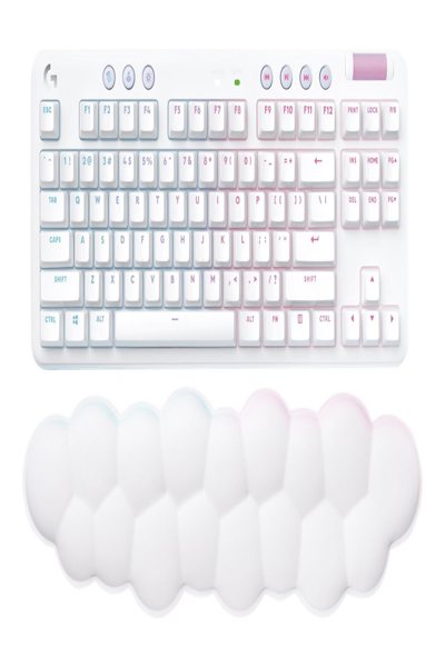 Logitech G G715 - G715 Wireless Keyboard - Wireless - RF Wireless + Bluetooth - Mechanical - QWERTY - RGB LED - White - 920-010463