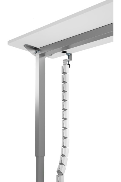 InLine Flexible Under-Desk Cable Duct with Table Clamp White
