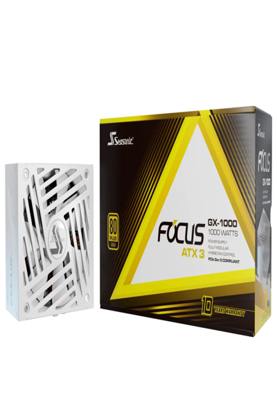Seasonic nätaggregat 1000W Focus-GX-1000 ATX3 Modular Gold W - Nätaggregat - ATX - FOCUS-GX-1000-V4-WHITE