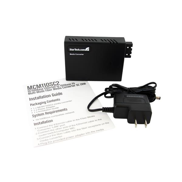 StarTech Ethernet Fiber Converter SC 2km - MCM110SC2EU