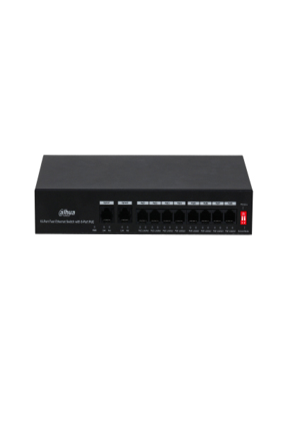 Dahua Technology PoE DH-PFS3010-8ET-65 - Fast Ethernet (10/100) - Alimentation par Ethernet (PoE)