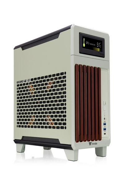 THERMALTAKE TR100 WS LIGHT GREEN WOOD & STEEL TOWER - CA-11A-00SENN-WS