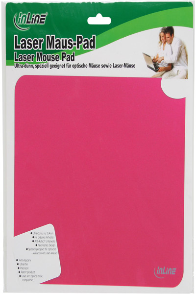 Tapis de souris laser ultra-fin InLine rouge