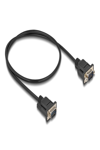 Delock Serial Cable RS-232 D-Sub9 male to male with narrow plug housing 0.5 m - 87839