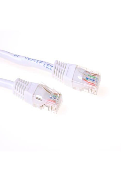 ACT White 15 meter U/UTP CAT5E patch cable with RJ45 connectors - 15 m - RJ-45 - RJ-45 - White