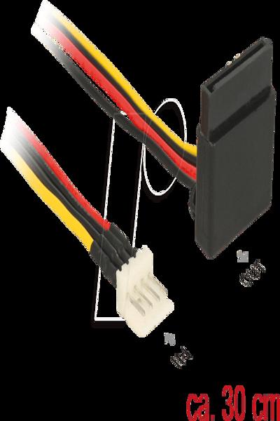 Delock Strömadapter - 4-polig mini-strömkontakt (M) till SATA-ström (R) uppåtvinklad - 85511