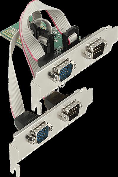 Delock PCI Express-kort > 4 x seriell RS-232 - 89557