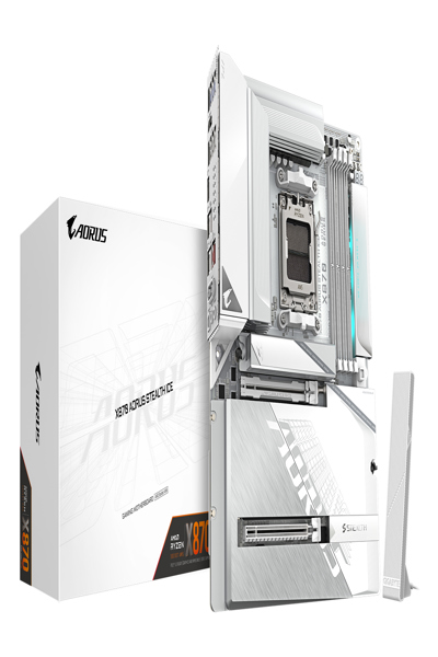 GIGABYTE AORUS X870 STEALTH ICE MOTHERBOARD ATX - X870 A STEALTH ICE