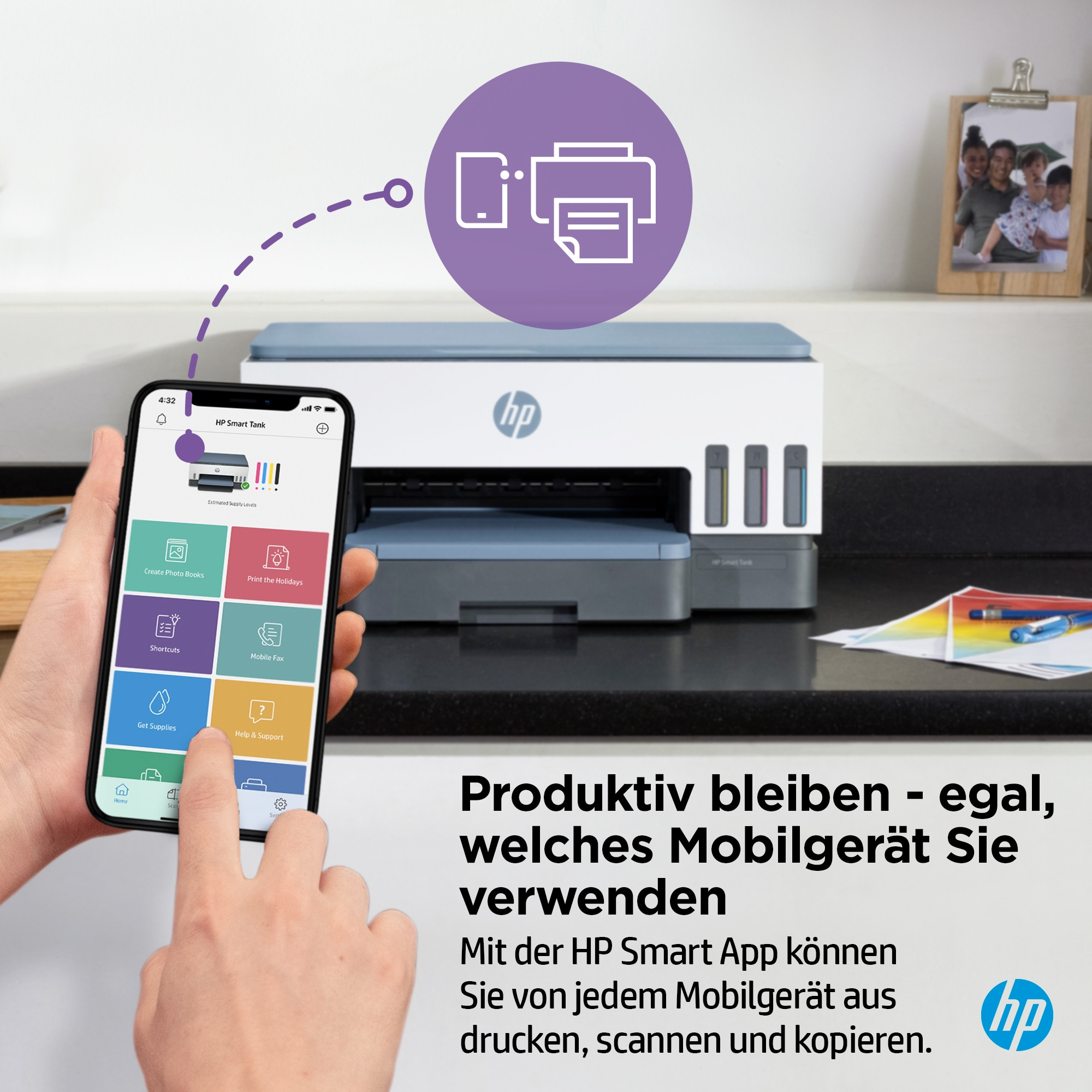 HP Printer Smart Tank 7006 All-in-One - Inkjet - Colored - 28B55A#BHC
