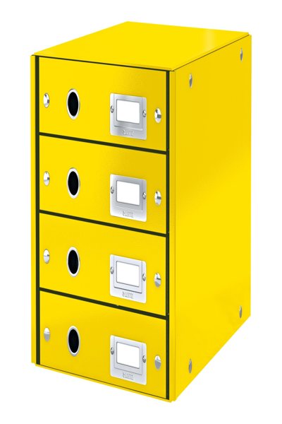 Esselte Leitz Schubladenbox Click & Store gelb mit 4 Schubladen