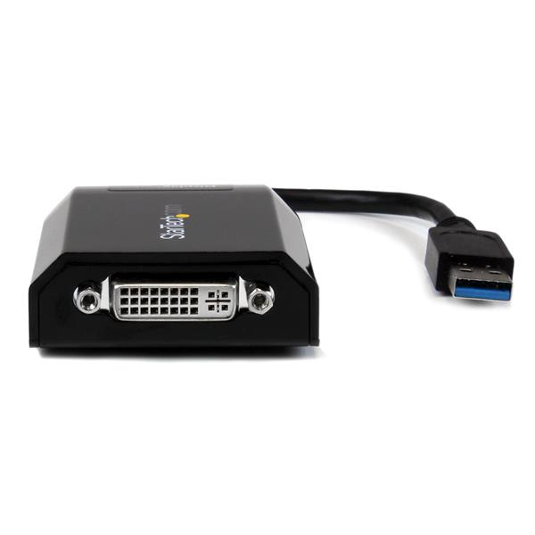 StarTech USB3.0 to DVI / VGA Video Adapter - External Multi Monitor Graphics Card - 2048x1152 - External Video Adapter - DisplayLink DL-3100N - 512MB DDR2 - SuperSpeed USB3.0 - DVI - Black (USB32DVIPRO) - USB32DVIPRO