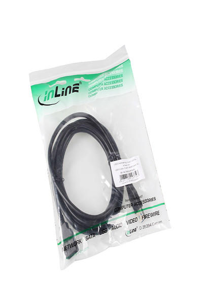 Câble USB 3.2 Gen.1 InLine Type A mâle / Type B femelle - noir - 3 m