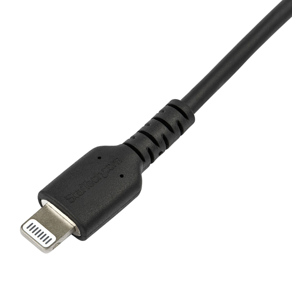 StarTech.com RUSBCLTMM2MB USB-C auf Lightning-Kabel ( 2m, Apple Mfi zertifiziert, iPhone Ladekabel, Aramidfaser) schwarz - Lightning-Kabel - Lightning (M) bis USB-C (M) - 2 m - Schwarz - für Apple iPad/iPhone/iPod (Lightning) - RUSBCLTMM2MB