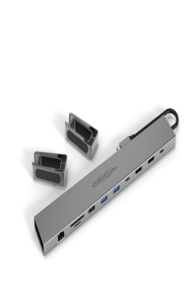 Origin Storage 50H55AA-OS wired USB-C hub grey - 50H55AA-OS