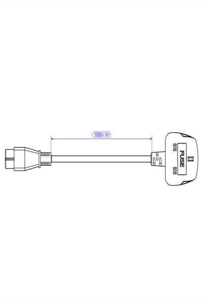 Bachmann H05VV-F 3G0.75mmÃ‚Â² sw L 1.0m UK/IEC C5