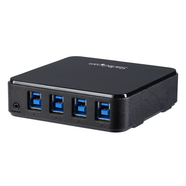 StarTech 4X4 USB 3.0 Peripheral Sharing Switch - 5 Gbit/s - Micro-USB Type-B - Black - Plastic - CE - FCC - REACH - 0 - 40 °C - HBS304A24A