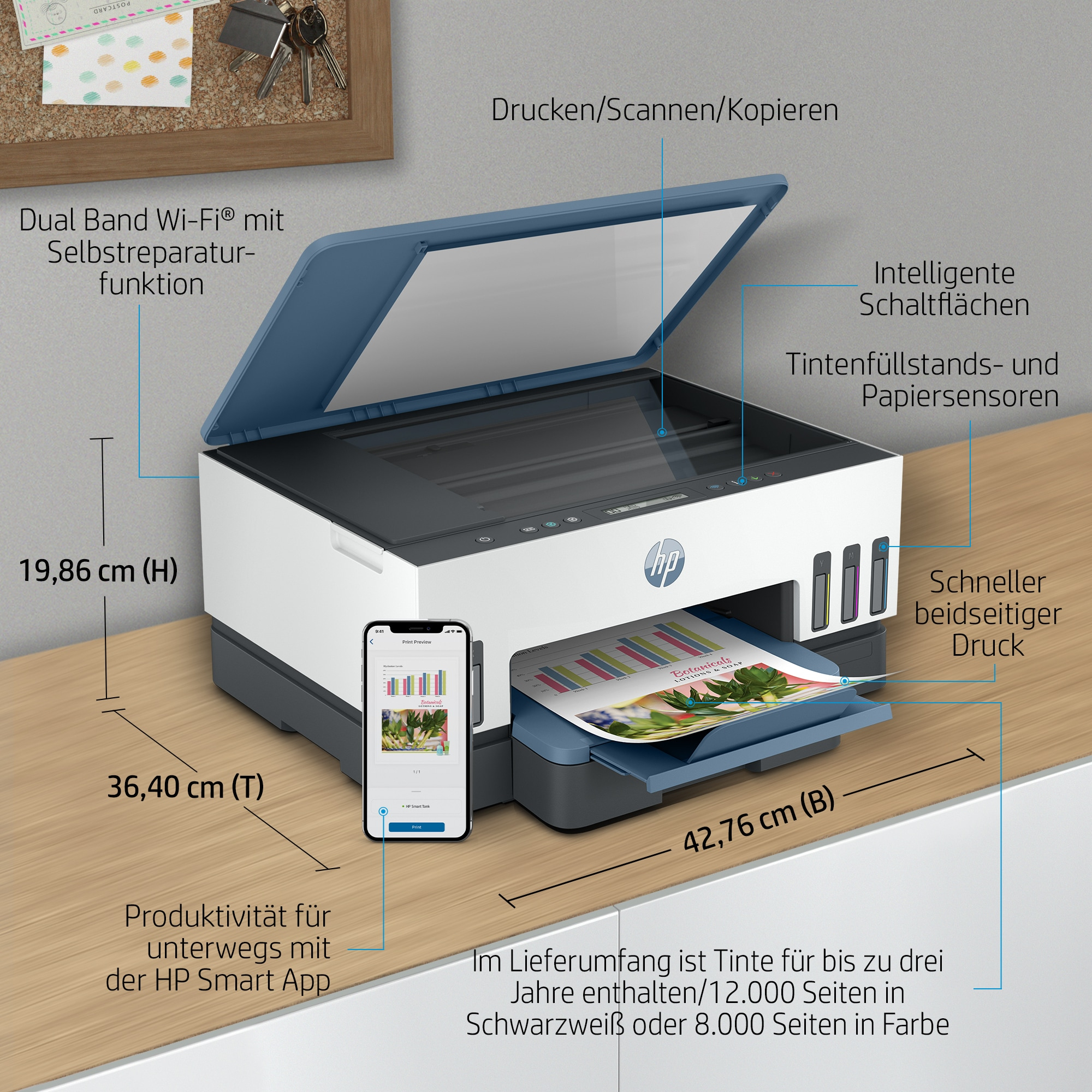 HP Printer Smart Tank 7006 All-in-One - Inkjet - Colored - 28B55A#BHC
