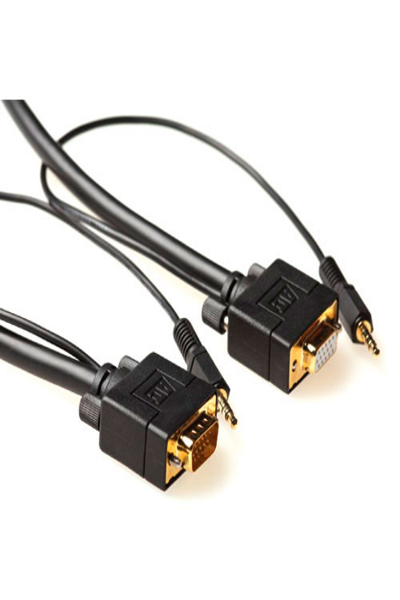 Câble VGA/audio ACT HD-15 mâle vers HD-15 mâle