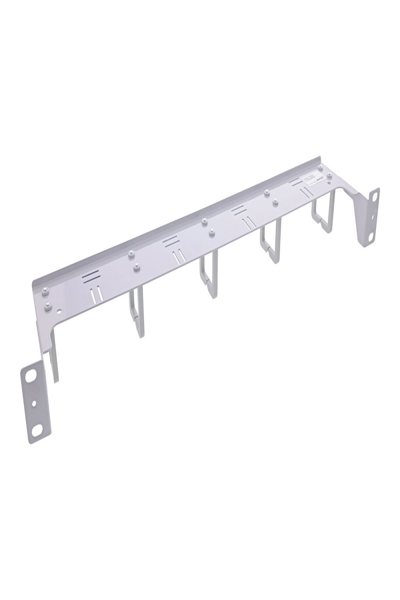 InLine 19" Kabelführungspanel 5 Kunststoffbügel horizontal RAL 7035 grau - Accessoires pour rack