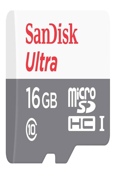 SanDisk Ultra MicroSDHC 16GB UHS-I - 16 GB - MicroSDHC - Class 10 - UHS-I - 80 MB/s - Shock resistant - Temperature proof - Waterproof - SDSQUNS-016G-GN3MN