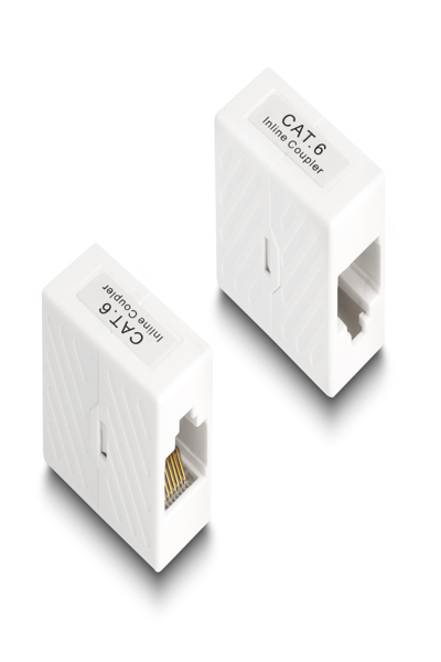 Delock Adapter RJ45-hona till RJ45-hona Cat.6 UTP vit, Platt, Vit, RJ-45, RJ45, Hona, Hona - 88133