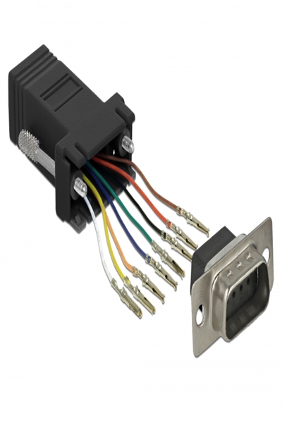 Delock Adapter Sub-D 9-polig hane till RJ45 hona monteringskit - 66166