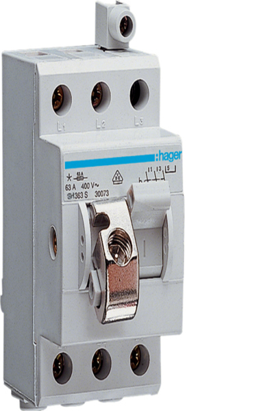 Hager SH363S 3P Bleu Gris 400V 63A