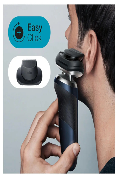 Braun Series 7 71-B1200s, Foil shaver, Blue, 360° Flex, Stainless steel, Buttons, LED - 433781