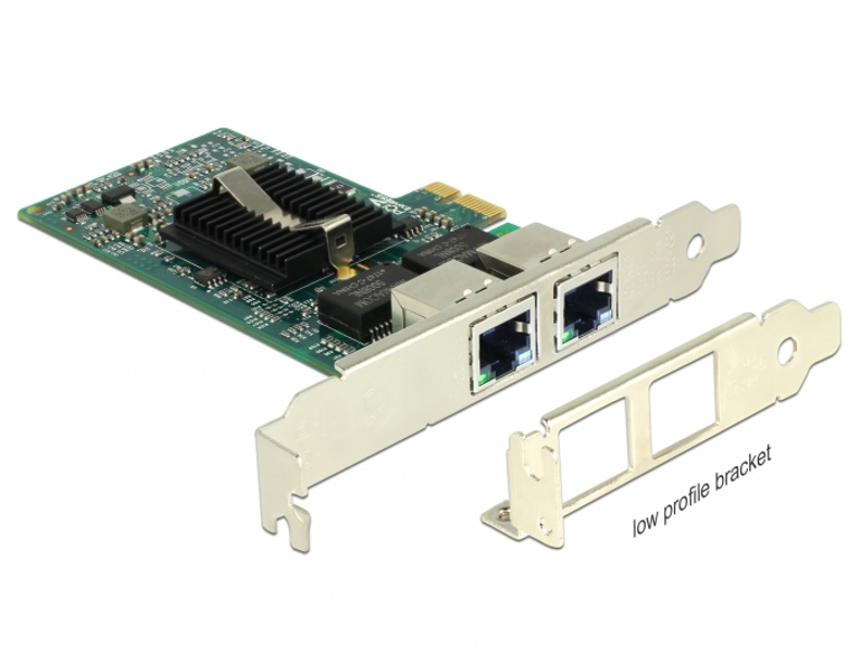 Delock PCIe card > 2 x Gigabit LAN - network adapter - 89944