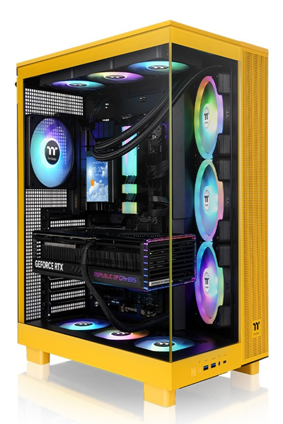 Thermaltake View 380 XL TG ARGB yellow midi tower - CA-11E-00M4WN-00