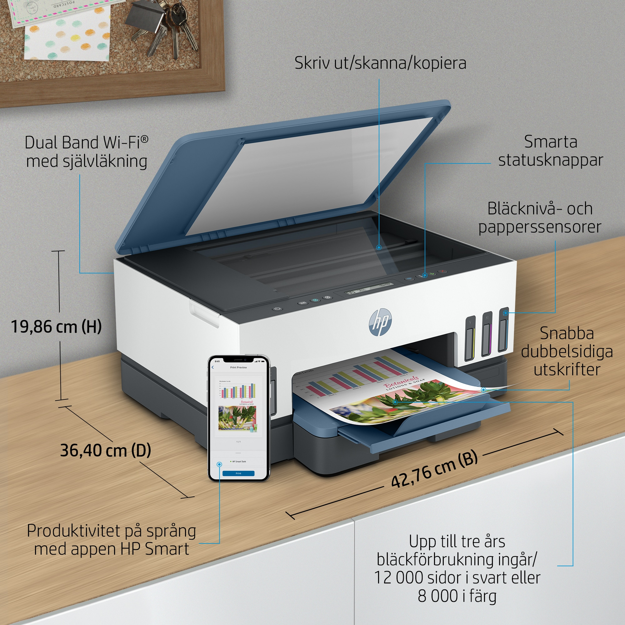 HP Printer Smart Tank 7006 All-in-One - Inkjet - Colored - 28B55A#BHC